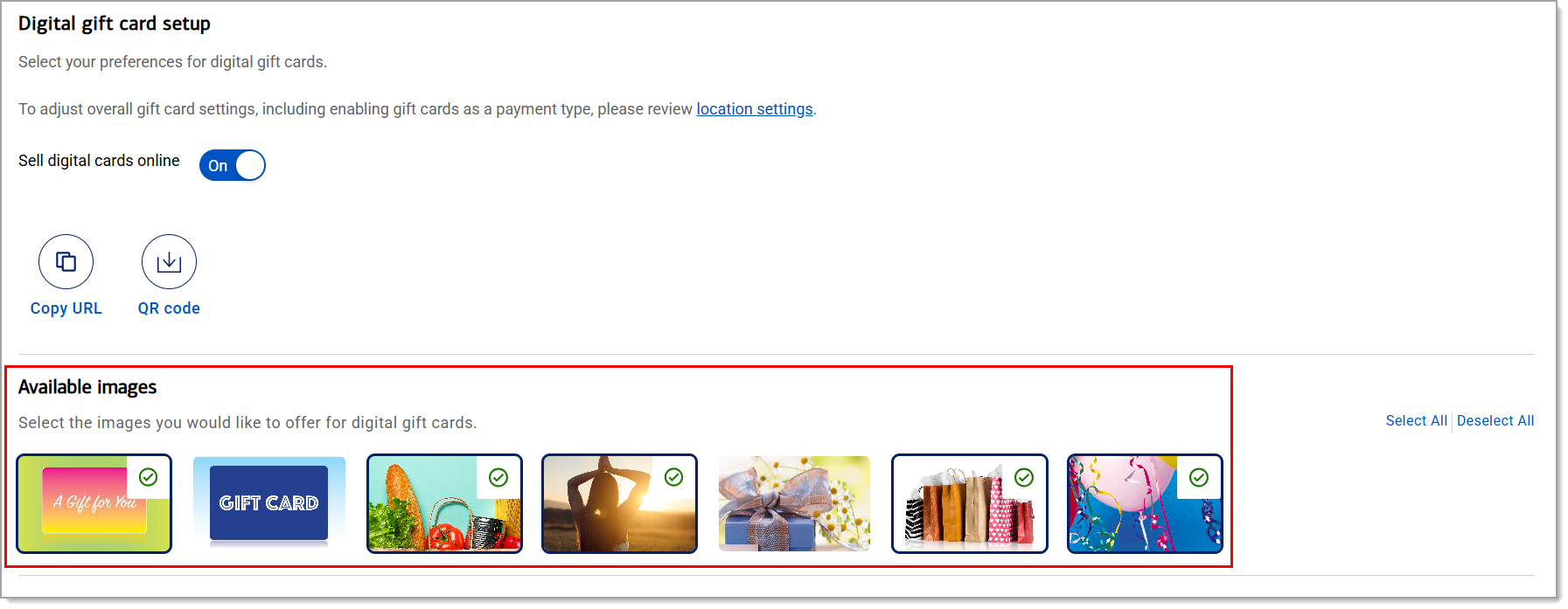 Available images section highlighted.