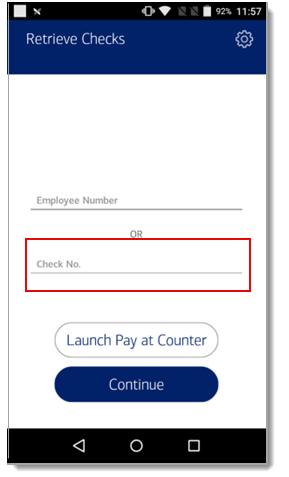 Retrieve Checks - Check Number option