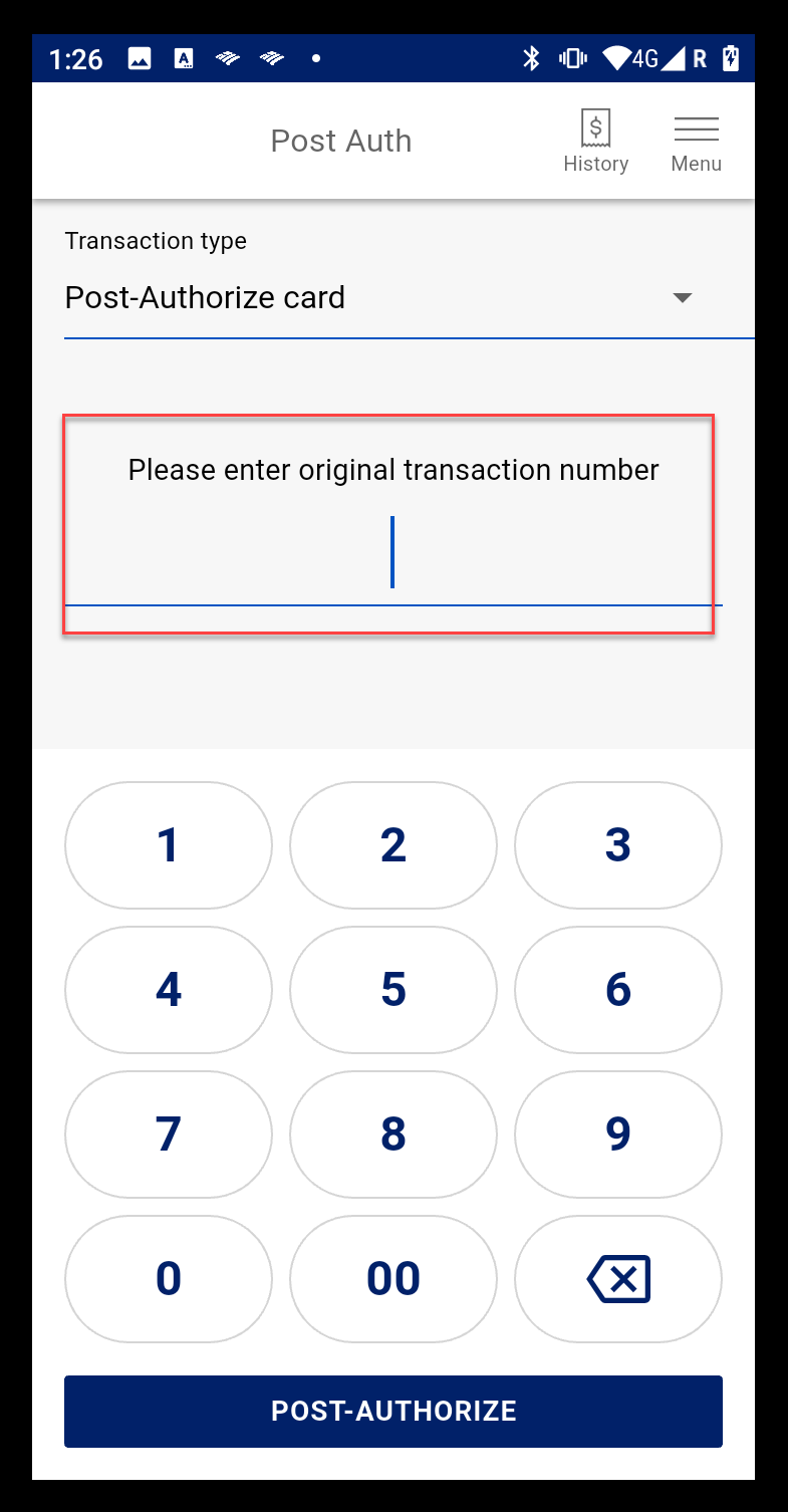 enter post authorization number