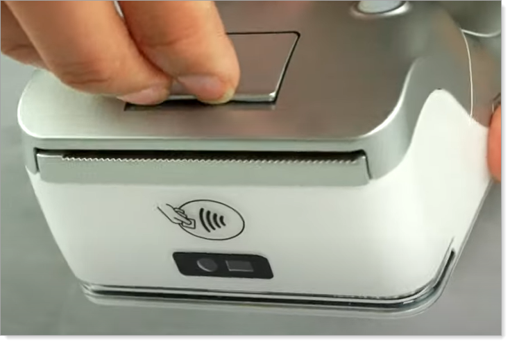 A920 underside printer paper lid
