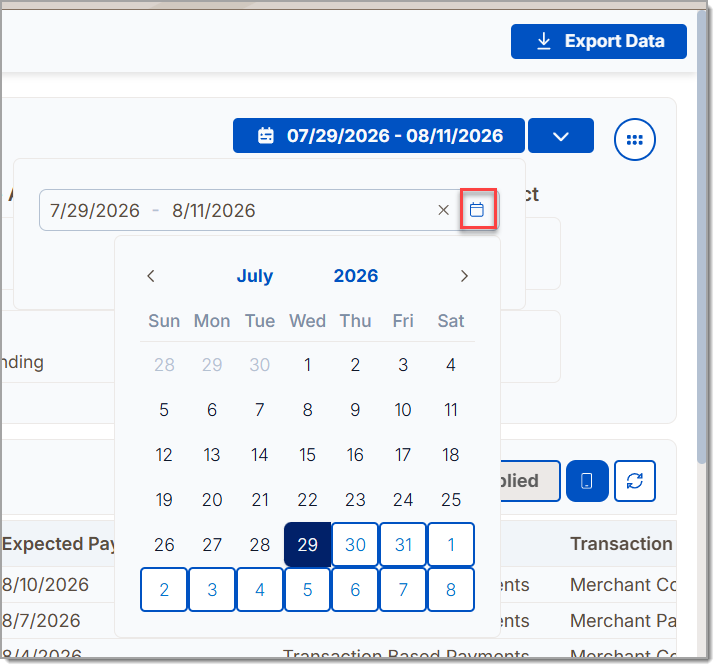 filter by calendar