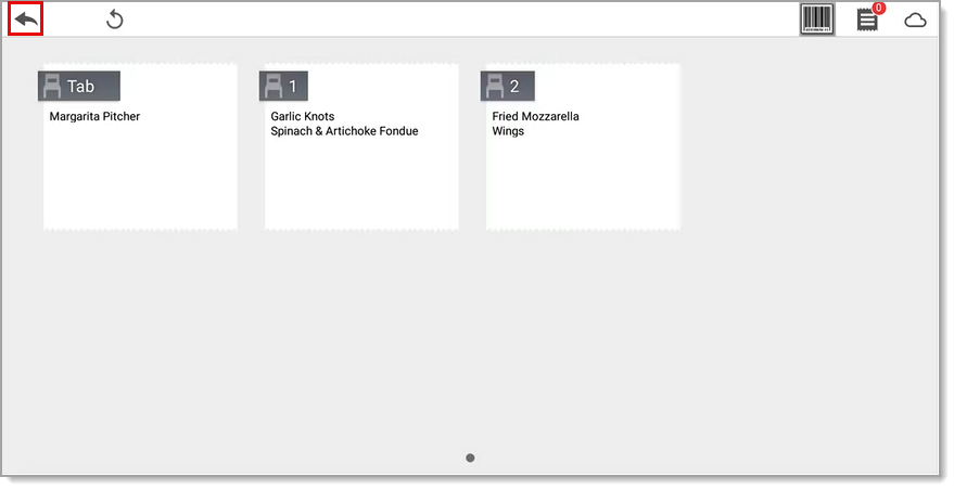 Return highlighted to return to the Tender screen.
