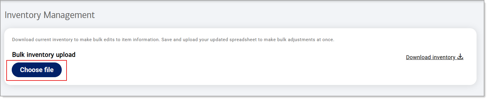 Choose file option